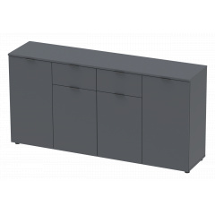 Комод Doros Рон 7 Графит 4 фасада 2 шухляды 160х38х81 (44900236) Николаев