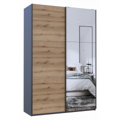 Шафа купе Doros G-Caiser Графіт Дуб Евок 1 ДСП / 1 Дзеркало 160х60х240 (42005072) Прилуки