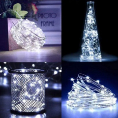 Гірлянда Нитка Led 50 дріт 5 м Холодний Білий 1 режим USB + батарейка Decorative Light 218-21528271 Королево