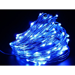 Светодиодная гирлянда-нить на батарейках Decorative Light синяя 10м 100LED 218-21526967 Курінь