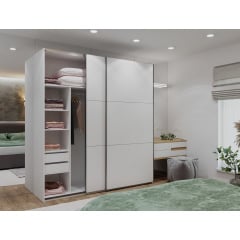 Шафа купе G-Caiser Doros Білий / Білий 2 ДСП 220х60х240 (42003007) Фастів