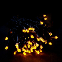 Світлодіодна гірлянда Led на 200 світлодіодів 16 м зелений провід Жовта Костополь