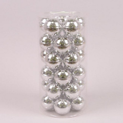 Шарики стеклянные Flora D-5,7 см. 30 шт.(44578) Київ