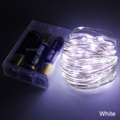 Гирлянда-нить светодиодная на батарейках Adecor 10 м 100 Led Белый (218-21526972) Чорноморськ