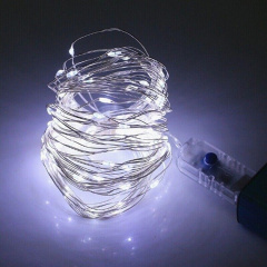 Світлодіодна гірлянда нитка Led Краплі роси на 100 світлодіодів 10 м з USB підключенням та пультом ДУ Біла Ворожба