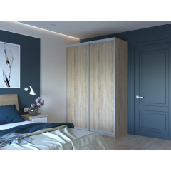 Шафа купе Doros Сіті Лайт Дуб Cонома 2 ДСП 150х60х225 (42002012) Самбір