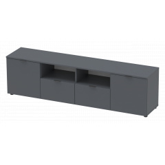 Комод Doros Рон 4 Графит 2 фасада 2 шухляды 180х38х50 (44900234) Киев