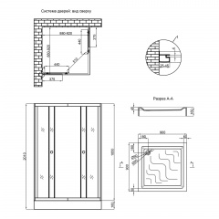 Душевая Кабина Lidz Wawel Sc90X90.Sat.low.fr (Lwasc9090Satlowfr2) С Поддоном Lidz Mazur St90X90X16(Lmast909016). Акимовка