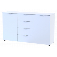 Комод Doros Рон 5 Білий 2 фасади 4 шухляди 140х38х81 (44900223) Доманівка