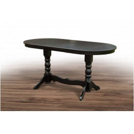 Стол обеденный Сейм-Говерла раскладной 120-160 см деревянный овальный венге-темный