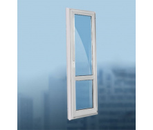 Балконная дверь 650x2100 мм монтажная ширина 60 мм профиль WDS Ekipazh Ultra 60 однокамерный стеклопакет 24 мм