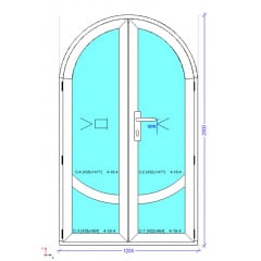 Аркові Двері Міжкімнатні 1200х2000 мм Білі Доманівка