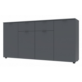 Комод Doros Рон 4 Графіт 4 фасади 2 шухляди 160х38х81 (44900236)