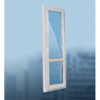 Балконная дверь 650x2100 мм монтажная ширина 60 мм профиль WDS Ekipazh Ultra 60 однокамерный стеклопакет 24 мм