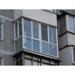 Балкон французский П-образный 4300х2500 мм монтажная ширина 60 мм профиль WDS Ekipazh Ultra 60 Кропивницкий