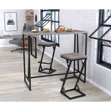 Барный стол BS-125 Loft-Design прямоугольный дсп дуб-палена