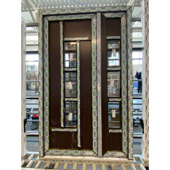 Входная дверь 1300х2100 мм монтажная ширина 60 мм профиль WDS Ekipazh Ultra 60 цвет Орех Хмельницкий