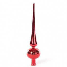 Верхівка пластикова на ялинку Flora H-25 см Червоний (11855)