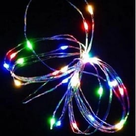 Світлодіодна гірлянда нитка Led Краплі роси на 50 світлодіодів 5 м Мультицвет