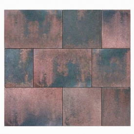 Тротуарная плитка LineBrook Модерн Риоло 60 мм бетонная брусчатка без фаски красная