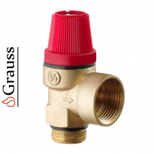Предохранительный (подрывной) клапан 1/2" ВН 2,5 bar Grauss