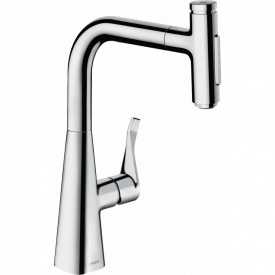 Змішувач для кухні Hansgrohe Metris Select M71 240 із висувною лійкою