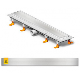 Душовий канал MCH CH-450 KN1 з решіткою "Класік" з горизонтальним фланцем і нержавіючою кромкою