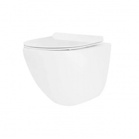 Унітаз підвісний Rea Oliver безобідковий з мікроліфтом білий