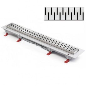 Душовий канал MCH CH-1050/S40 MN1 з решіткою "Медіум" з вертикальним фланцем і нержавіючою кромкою