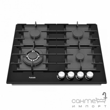 Газовая варочная поверхность на четыре конфорки Fabiano FHG 1444 VGHT2 Black Glass черное стекло