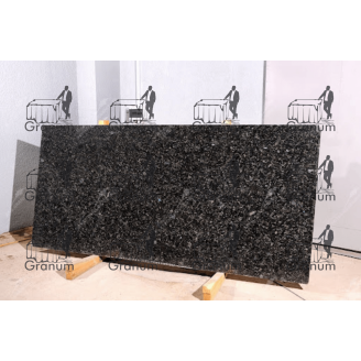 Столешница из камня черного цвета по индивидуальным размерам. Лабрадорит. Granum