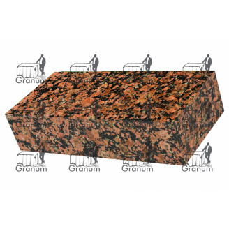 Повнопиленна бруківка з червоного каменю (Омелянівський граніт), 20х10х3 см.