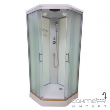 Душевой бокс Veronis BN-1-90 Xl white профиль хром, задние стенки белые, двери матовые (фабрик)