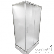 Прямоугольная душевая кабина Veronis Minnesota XL 1200x800 профиль хром/матовое стекло