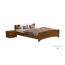 Двуспальная кровать Estella Венеция 180х190 см деревянная орех-светлый-103