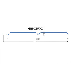 Металлический сайдинг Евробрус Union Steel 0,40 мм Printech Калуш
