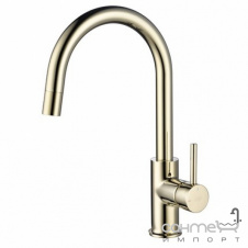 Смеситель для кухни с вытяжным изливом Blue Water Plaza Kolor Zloty золото