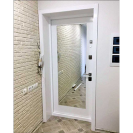 Входные двери металлические Меджик МДФ бетон темный/светлый зеркало 860х960х2050 мм