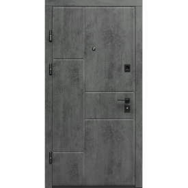 Вхідні двері металеві 3х контурні П-3К-366 оксид темний/світлий 860х960х2050 мм