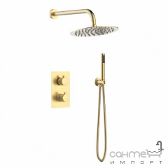 Душевая система скрытого монтажа с термостатом Volle Sistema R 1585.090121 cepillado oro золото Київ