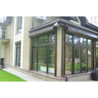 Коричневі захисні ролети під ключ — виробництво та монтаж у Києві