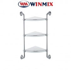 Полка стеклянная угловая 3-ярусная Winmix LR1507-3 (LL1409)