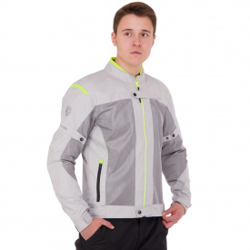 Мотокуртка с защитой SCOYCO JK158 L Серый-салатовый