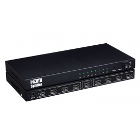 Разветвитель видеосигнала (сплиттер) RIAS HDMI - 8xHDMI 8 портов v1.4 1080P Black (3_00625)
