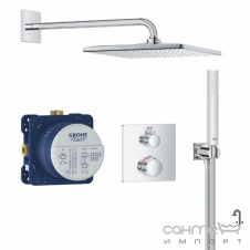 Душевая система скрытого монтажа с термостатом Grohe Grohtherm Rainshower 310 Mono Cube 34870000 хром