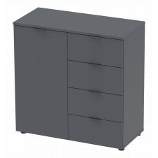Комод Doros Рон 1 1 фасад 4 шухляди Білий 80х38х81 (41516006)