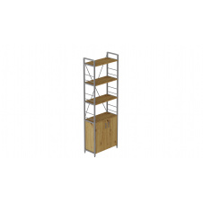 Етажерка 4/60 Ferrum-decor Серії Конект із тумбою 179x60x28 Сірий ДСП Дуб Артізан (FD1082)