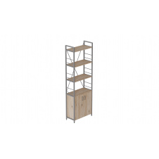 Етажерка 4/60 Ferrum-decor Серії Конект із тумбою 179x60x28 Сірий ДСП Дуб Сан-Маріно (FD1078)