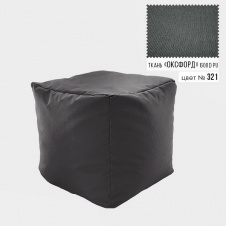 Безкаркасне крісло Пуф Кубик Coolki 45x45 Сірий Оксфорд 600