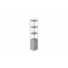 Етажерка 4/34 Ferrum-decor Серії Конект із тумбою 179x34x28 Білий ДСП Бетон (FD1055)
